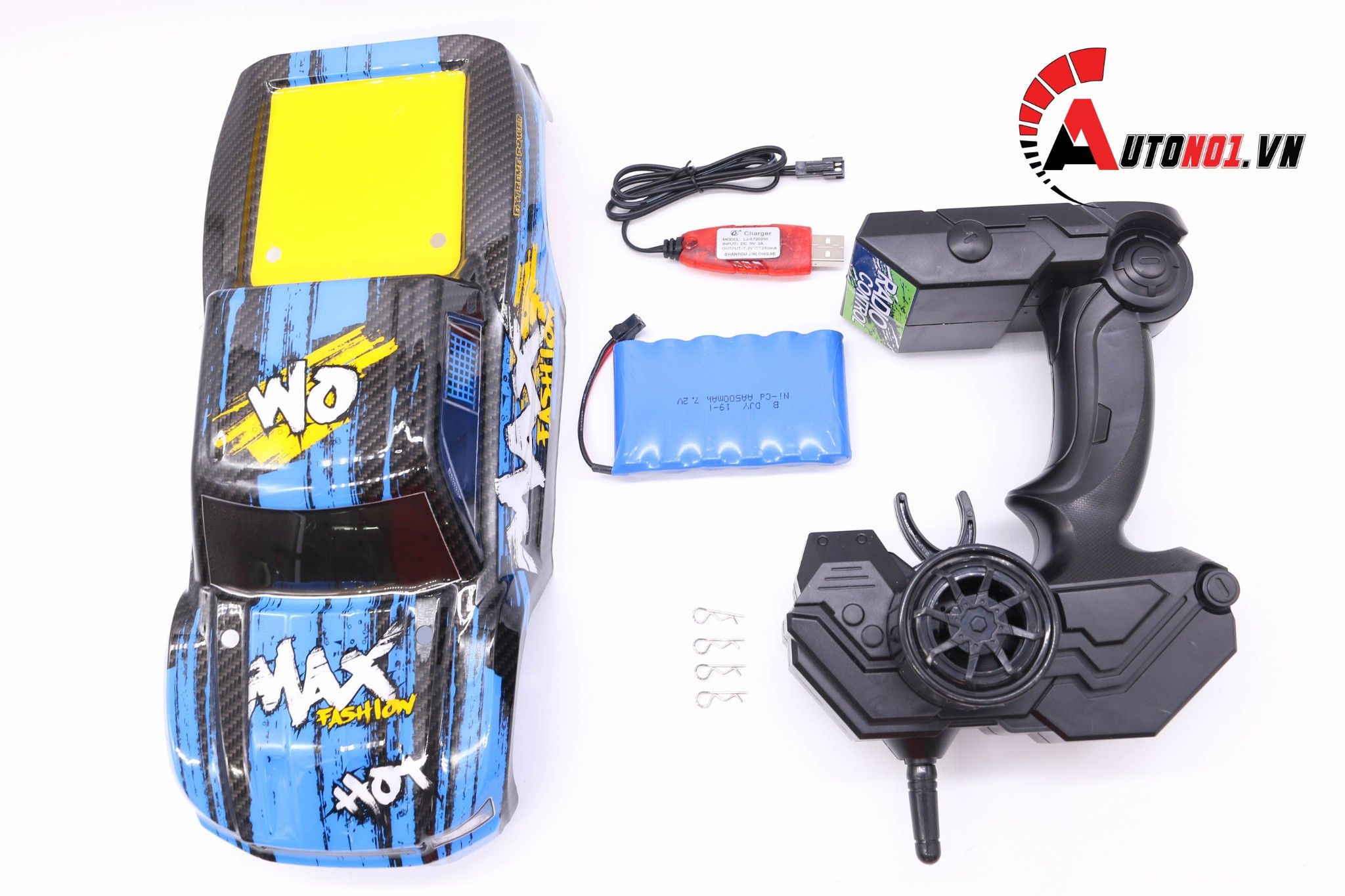  MÔ HÌNH XE ĐIỀU KHIỂN Ô TÔ OFF ROAD MAX EXTREME POWER BLUE 1:12 6458 