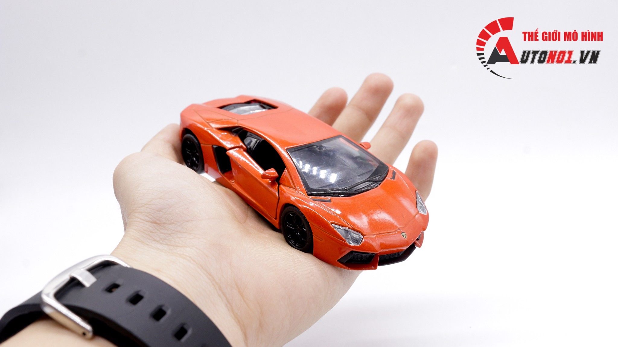  Mô hình Lamborghini Aventador 700-4 Orange 1:36 Welly 4739 