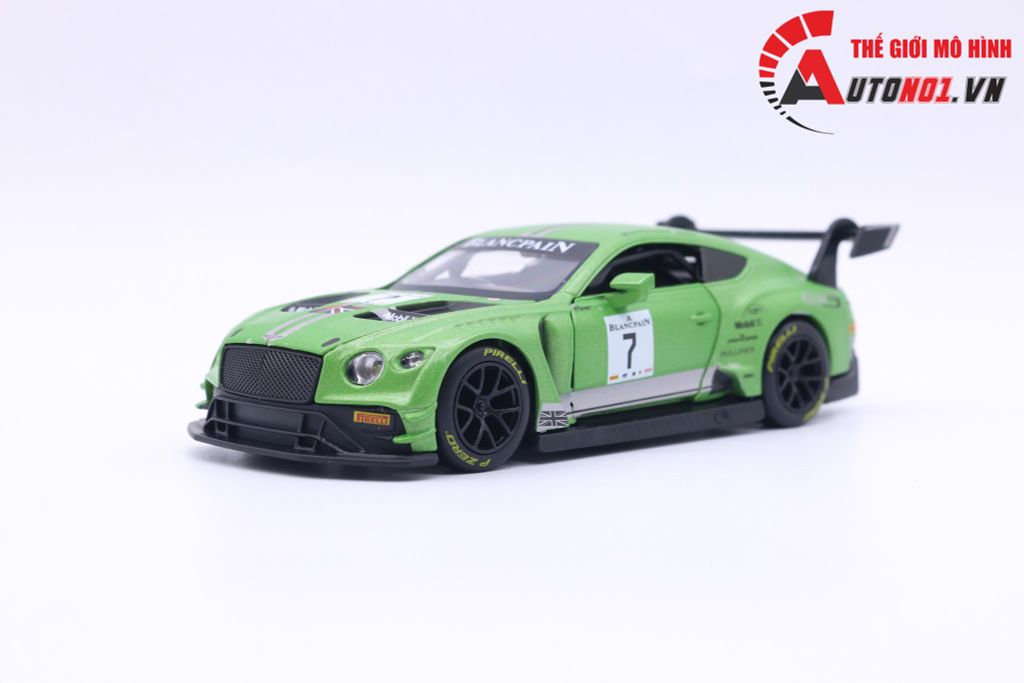 MÔ HÌNH XE Ô TÔ BENTLEY CONTINENTAL GT3 GREEN 1:32 DTM CÓ HỘP 7169