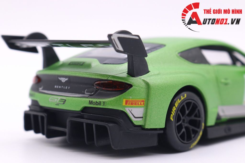 MÔ HÌNH XE Ô TÔ BENTLEY CONTINENTAL GT3 GREEN 1:32 DTM CÓ HỘP 7169