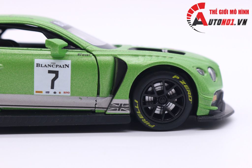 MÔ HÌNH XE Ô TÔ BENTLEY CONTINENTAL GT3 GREEN 1:32 DTM CÓ HỘP 7169