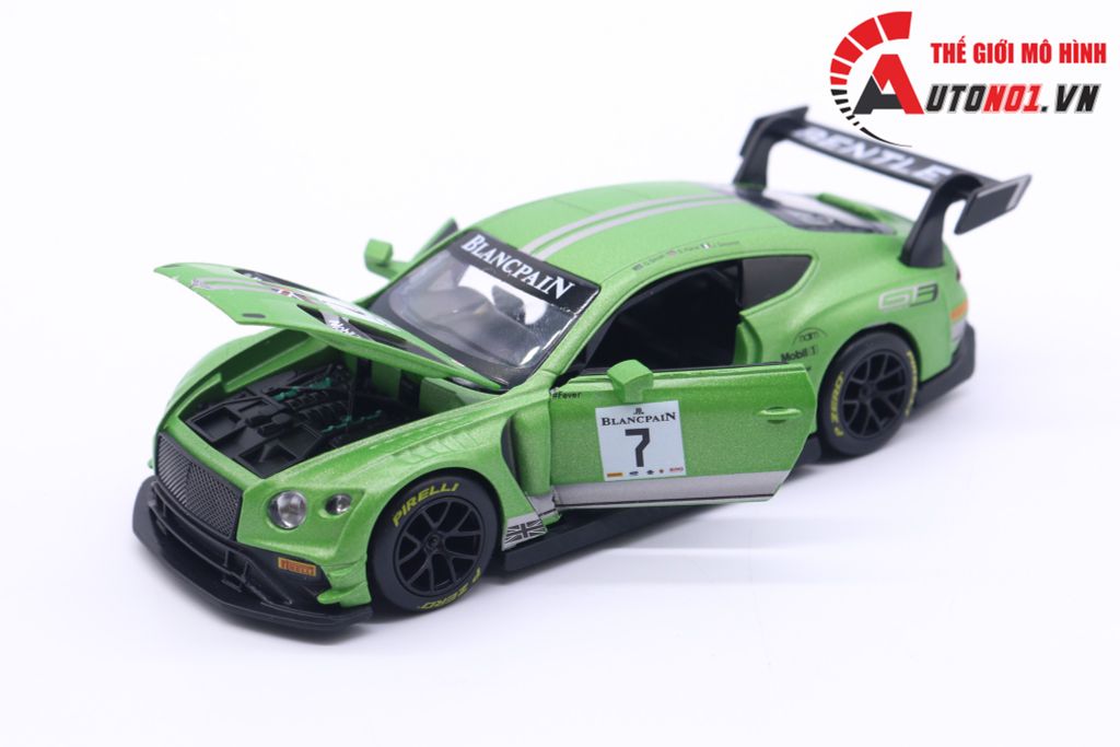 MÔ HÌNH XE Ô TÔ BENTLEY CONTINENTAL GT3 GREEN 1:32 DTM CÓ HỘP 7169