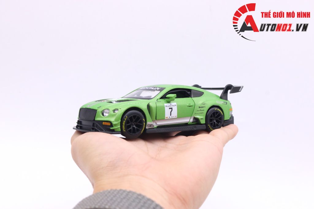 MÔ HÌNH XE Ô TÔ BENTLEY CONTINENTAL GT3 GREEN 1:32 DTM CÓ HỘP 7169