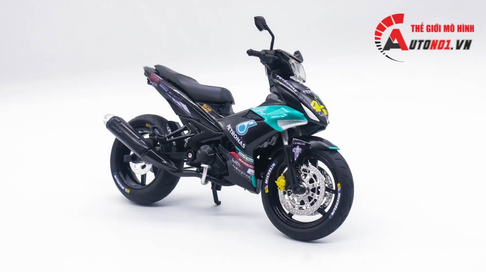  Mô hình xe Yamaha Exciter y15zr độ tem Petronas thay bánh tỉ lệ 1:12 Dealer D237A 