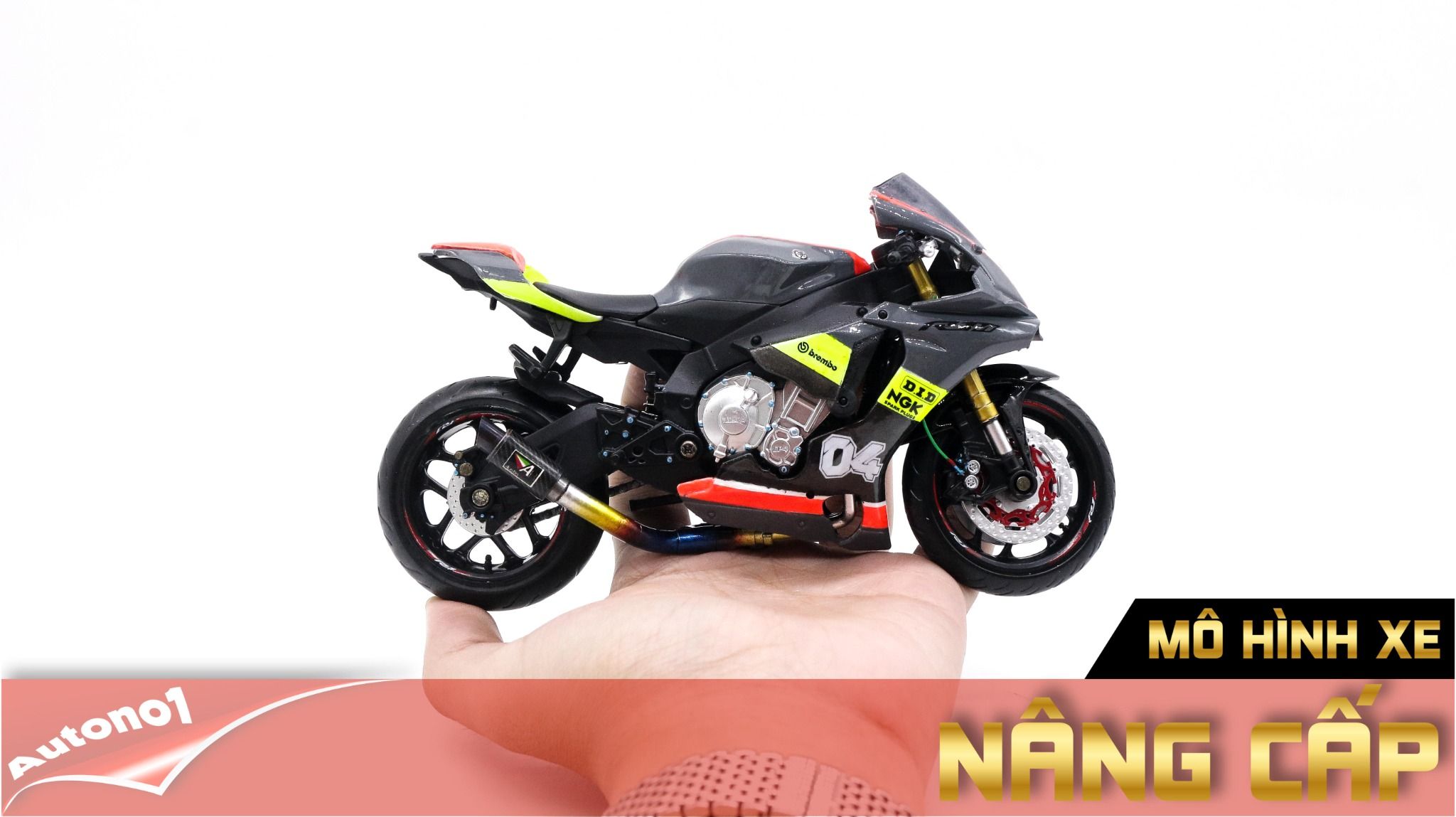  Mô hình xe độ Yamaha R1m Custom No.04 1:12 Autono1 MSZ D028G 