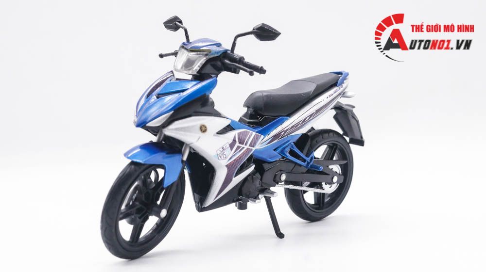 Mô hình xe Yamaha Exciter y15zr độ tem white blue tỉ lệ 1:12 D237E