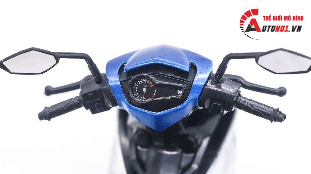 Mô hình xe Yamaha Exciter y15zr độ tem white blue tỉ lệ 1:12 D237E