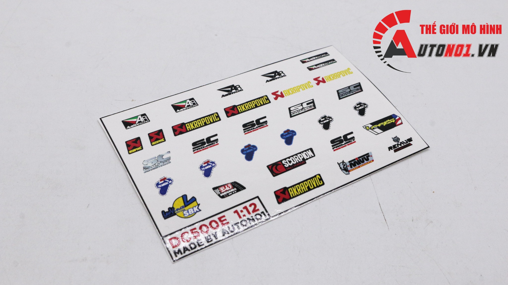  Decal nước các hãng pô 1:12 Autono1 DC500E 