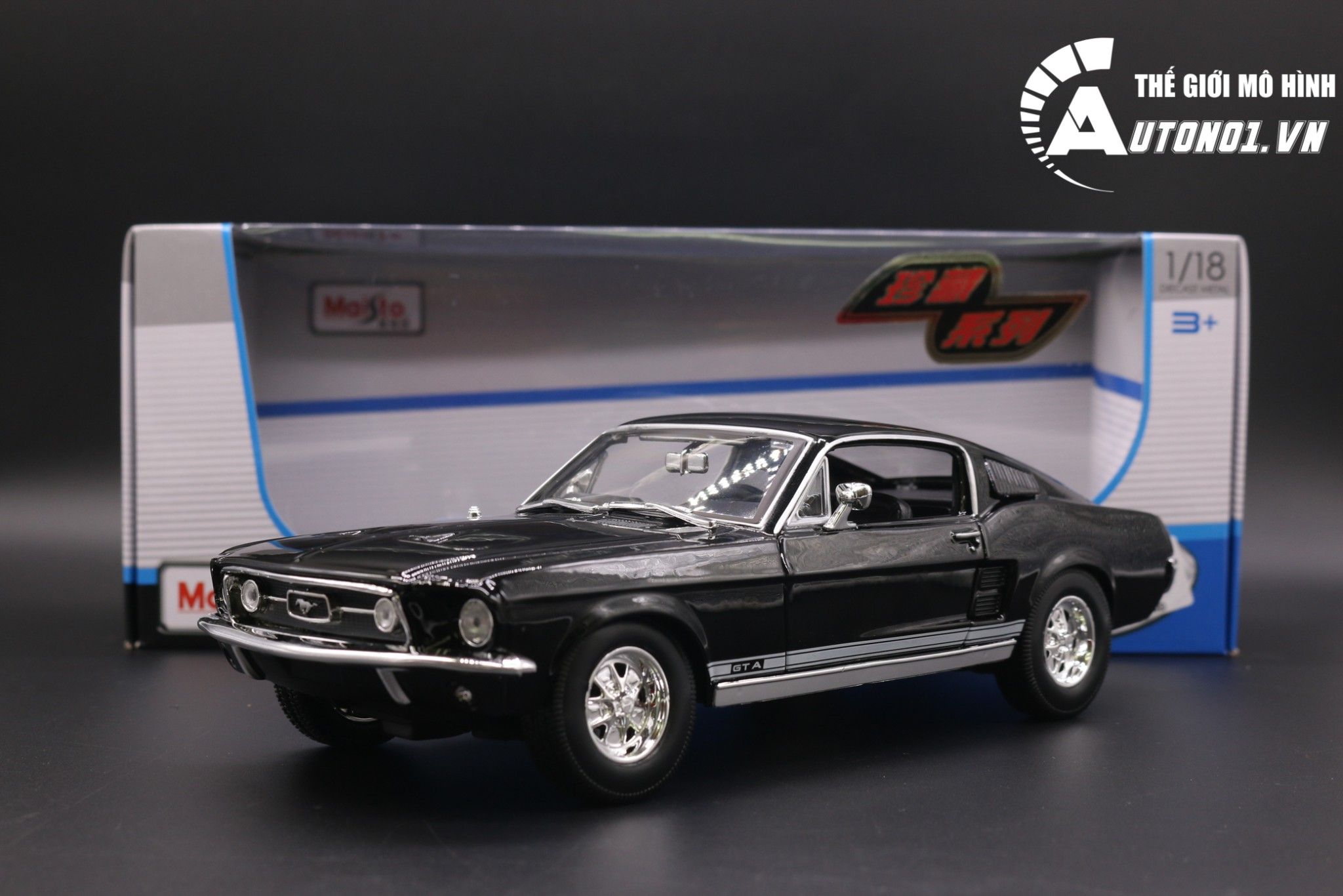  Mô hình xe Ford Mustang Gta Fastback 1967 1:18 Maisto 6652 