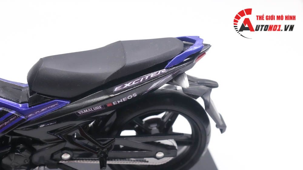 Mô hình xe Yamaha Exciter y15zr độ tem Monster blue tỉ lệ 1:12 D237C