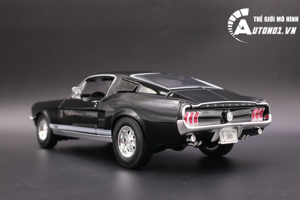 MÔ HÌNH XE FORD MUSTANG GTA FASTBACK 1967 BLACK 1:18 MAISTO 6652