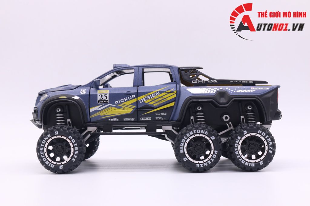 MÔ HÌNH XE MERCEDES X-CLASS 6X6 PICKUP OFFROAD BLUE 1:28 CHIMEI MODEL 7149