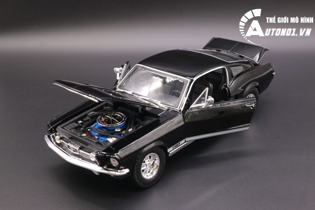 MÔ HÌNH XE FORD MUSTANG GTA FASTBACK 1967 BLACK 1:18 MAISTO 6652