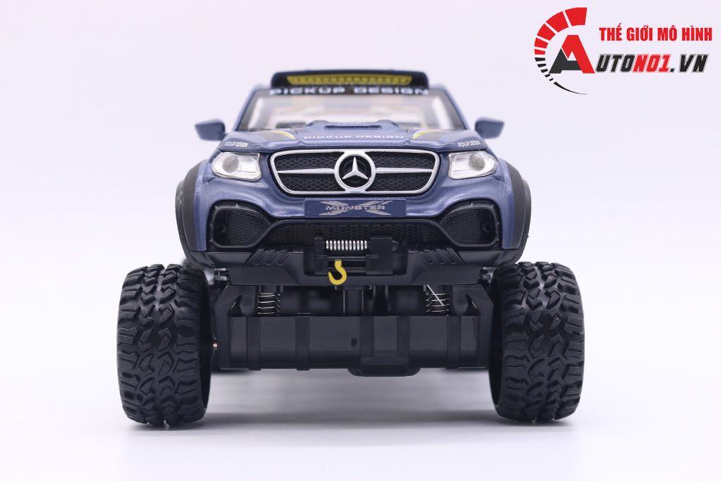 MÔ HÌNH XE MERCEDES X-CLASS 6X6 PICKUP OFFROAD BLUE 1:28 CHIMEI MODEL 7149