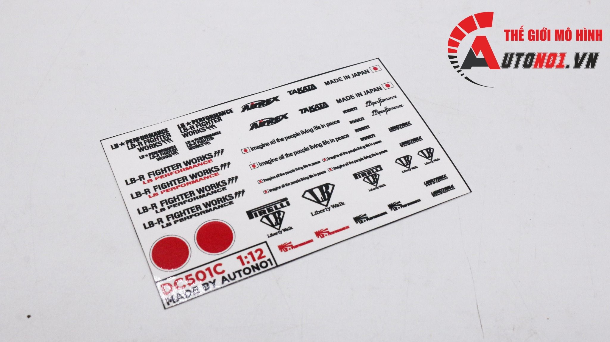  Decal nước Liberty Walk 1:12 Autono1 DC501C 