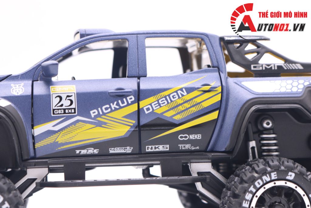 MÔ HÌNH XE MERCEDES X-CLASS 6X6 PICKUP OFFROAD BLUE 1:28 CHIMEI MODEL 7149