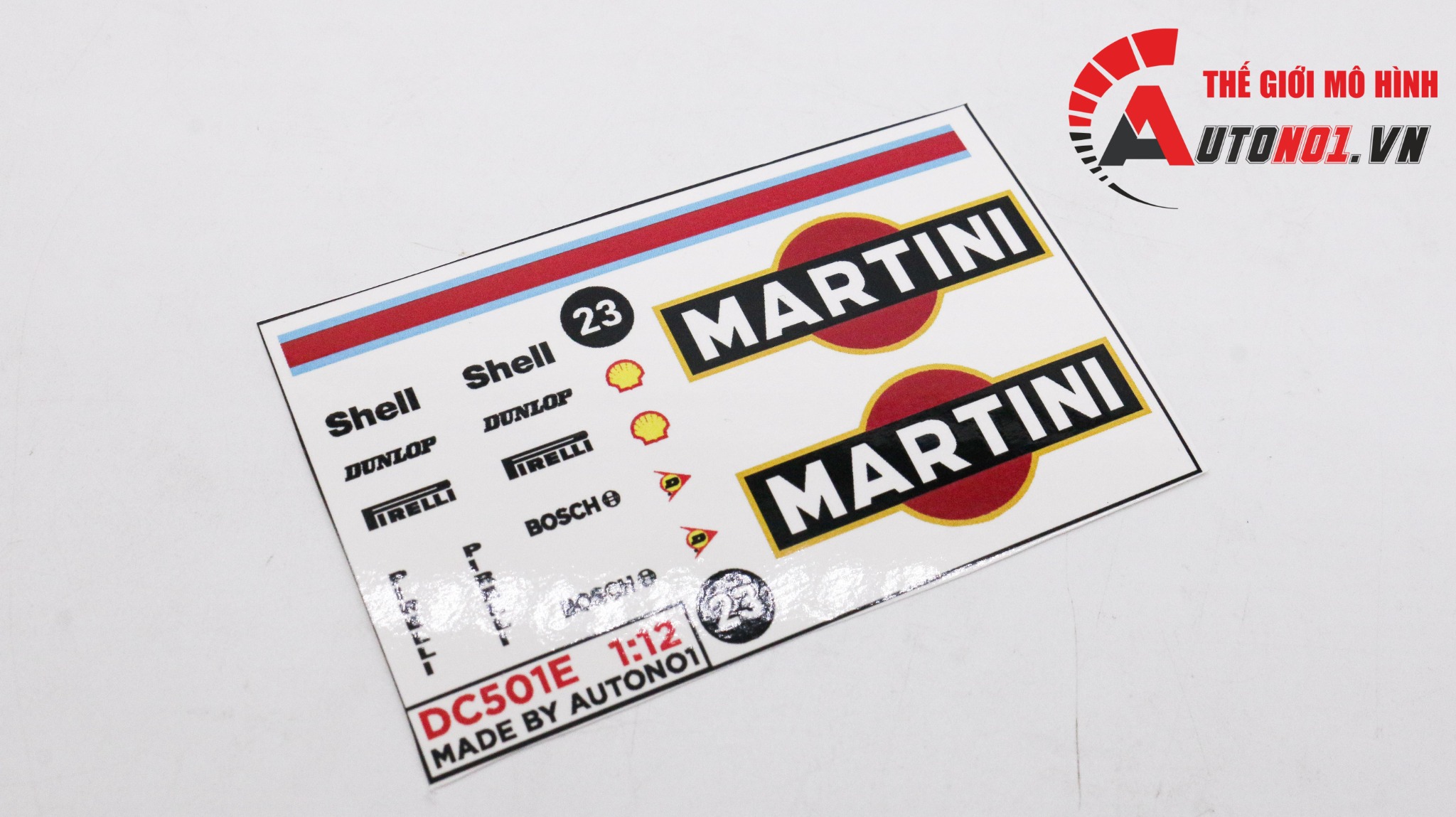  Decal nước Martini 1:12 Autono1 DC501e 