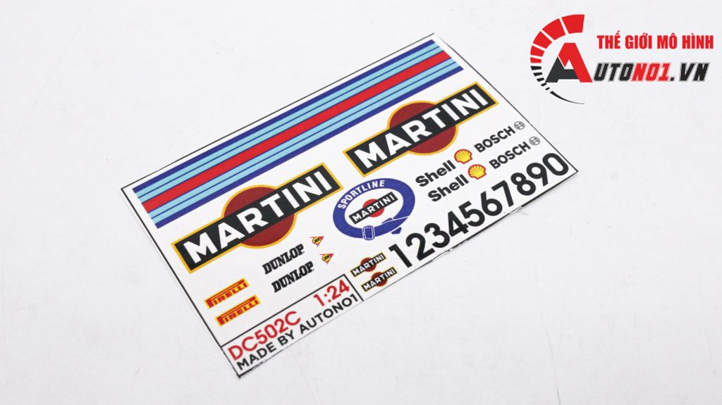 DECAL NƯỚC MARTINI RACING 1:24 AUTONO1 DC502C