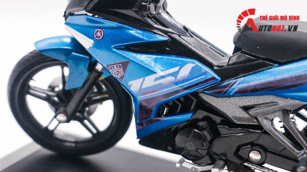  Mô hình xe Yamaha Exciter y15zr độ tem blue tỉ lệ 1:12 Dealer D237B 