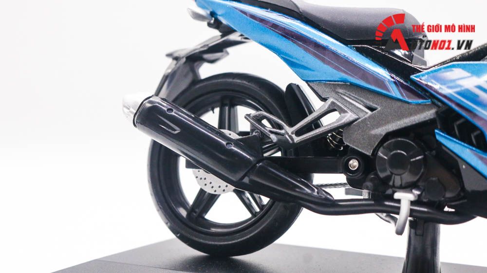  Mô hình xe Yamaha Exciter y15zr độ tem blue tỉ lệ 1:12 Dealer D237B 