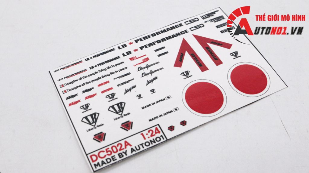 DECAL NƯỚC LIBERTY WALK 1:24 AUTONO1 DC502A