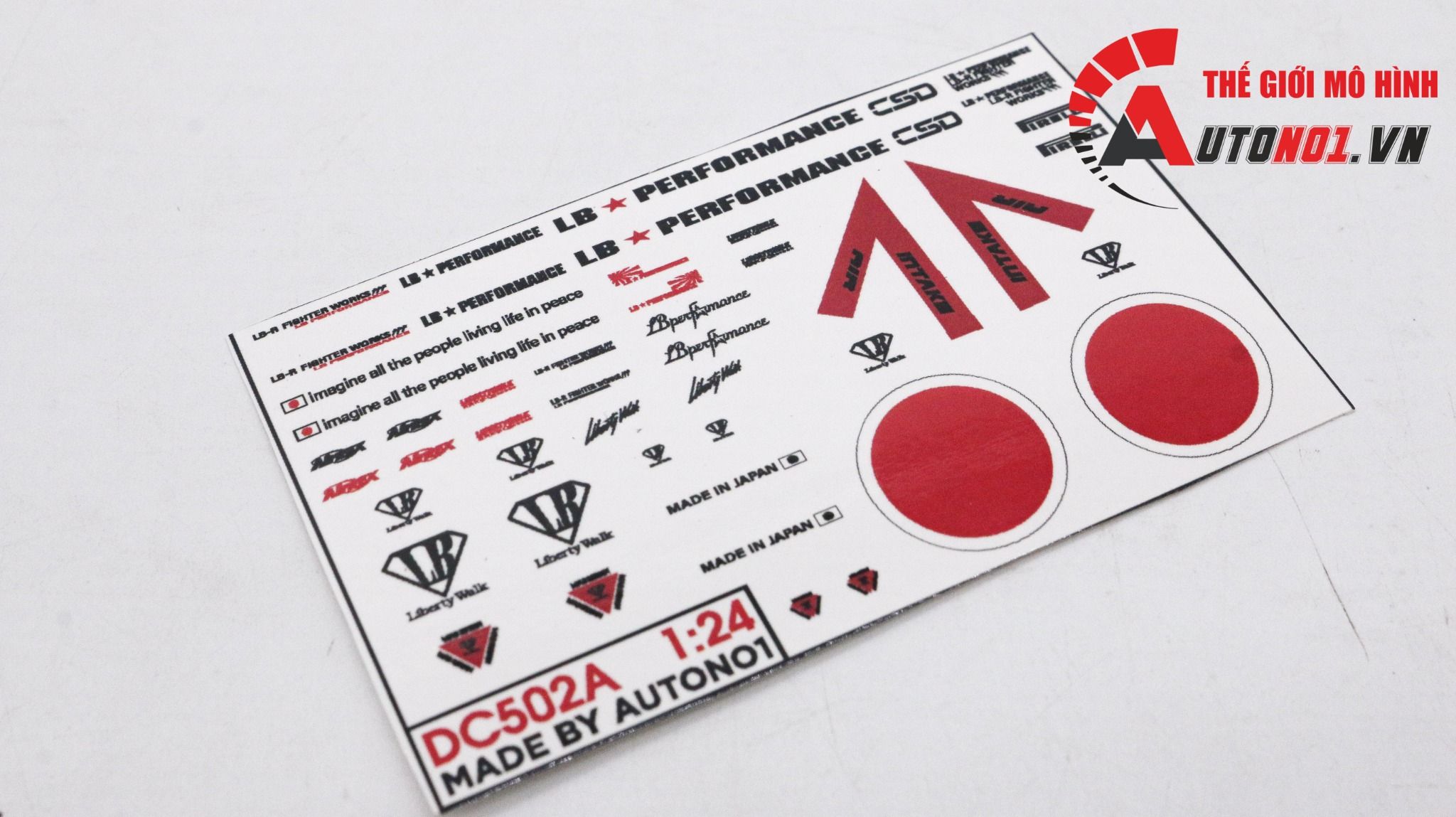  Decal nước Liberty Walk 1:24 Autono1 DC502A 