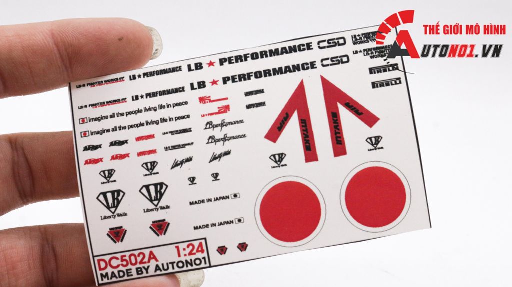 DECAL NƯỚC LIBERTY WALK 1:24 AUTONO1 DC502A