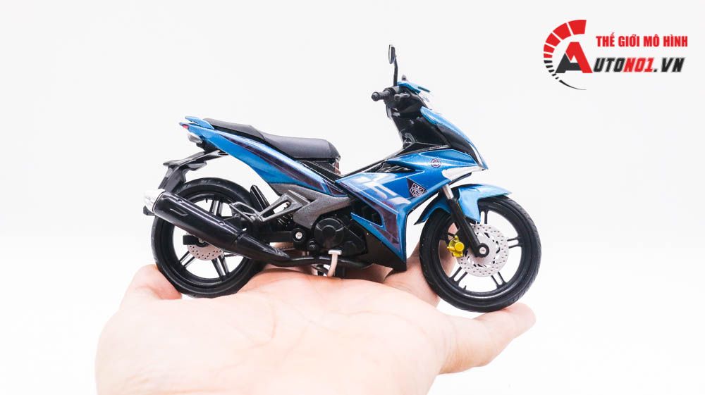 Mô hình xe Yamaha Exciter y15zr độ tem blue tỉ lệ 1:12 D237B