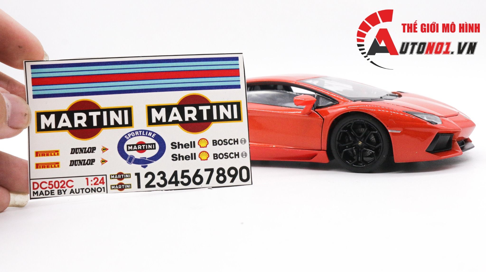  Decal nước Martini Racing 1:24 Autono1 DC502c 