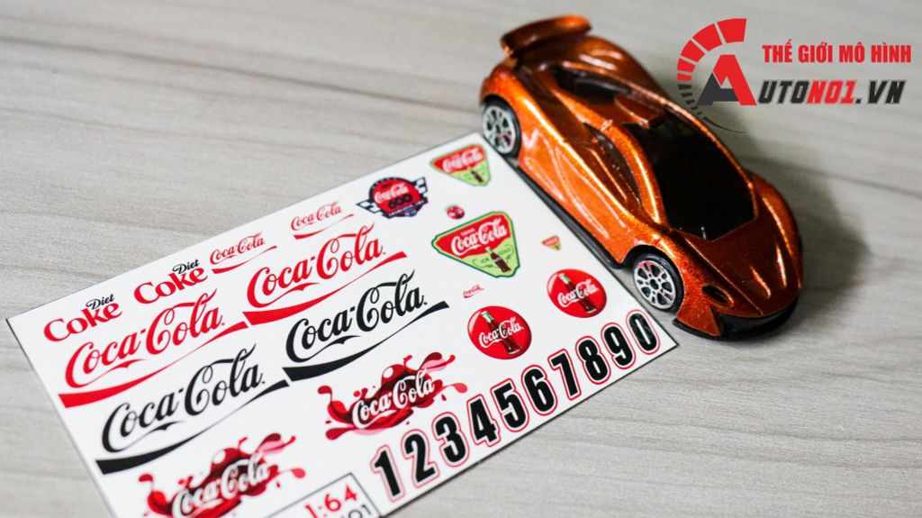 DECAL NƯỚC DECAL NƯỚC HÃNG COCA COLA 1:64 AUTONO1 DC503A