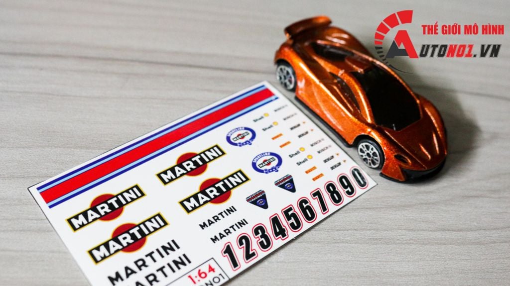 DECAL NƯỚC DECAL NƯỚC MARTINI RACING 1:64 AUTONO1 DC503F