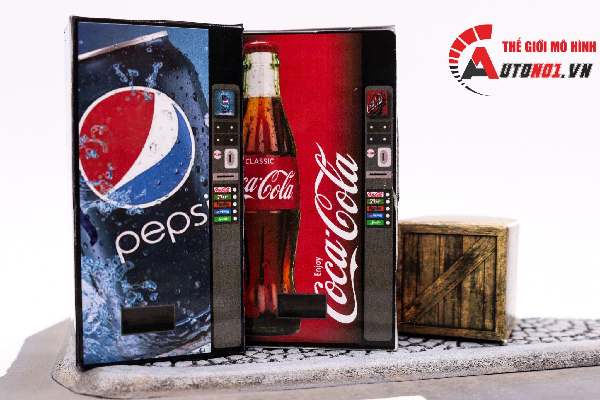  MÔ HÌNH DECOR MÁY BÁN NƯỚC TỰ ĐỘNG PEPSI - COCA COLA 4cm x 2.8cm x 8cm PK036 