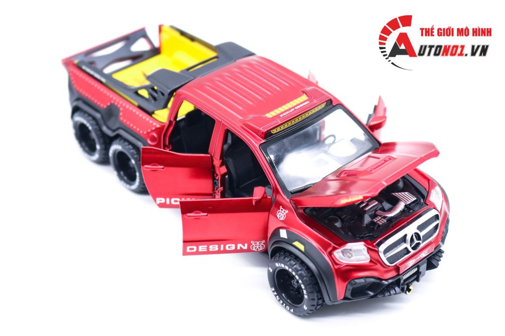 MÔ HÌNH XE MERCEDES X-CLASS 6X6 RED 1:32 CHIMEI MODEL 6925