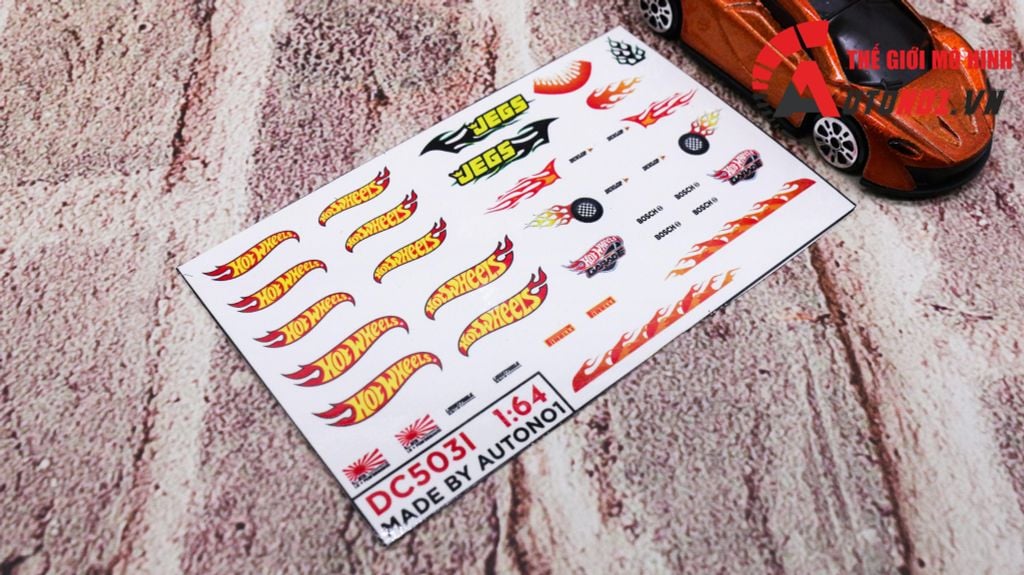 DECAL NƯỚC DECAL NƯỚC HOTWHEELS 1:64 AUTONO1 DC503I