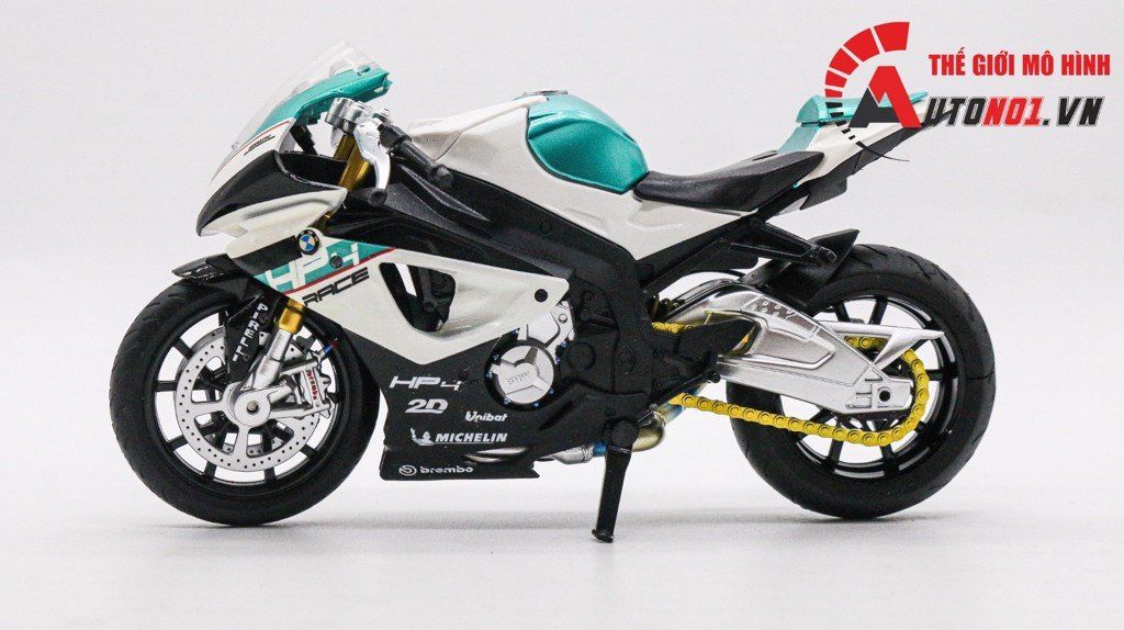 DECAL NƯỚC ĐỘ BMW S1000 HP4 GREEN WHITE CHO MÔ TÔ TỈ LỆ 1:12 AUTONO1 DC602A