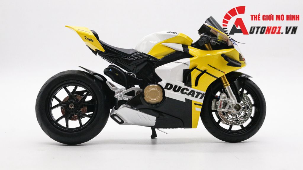 MÔ HÌNH XE ĐỘ DUCATI V4S ADVANCE YELLOW TỈ LỆ 1:12 AUTONO1 D222