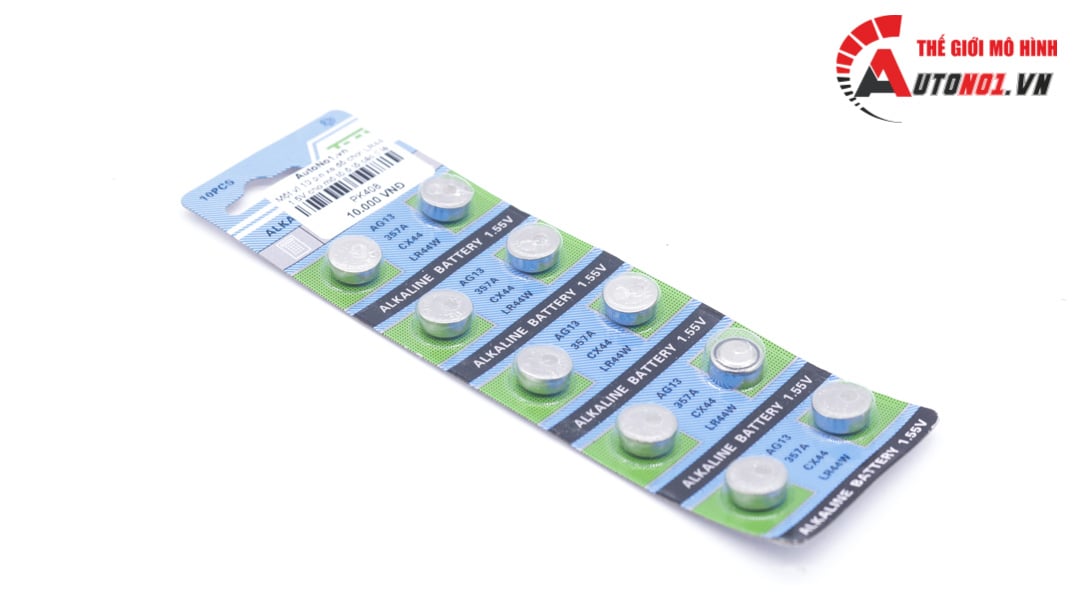  Một vỉ 10 pin xe đồ chơi LR44 1.5V cho mô tô ô tô các tỉ lệ 1:32 1:24 1:12 PK408 