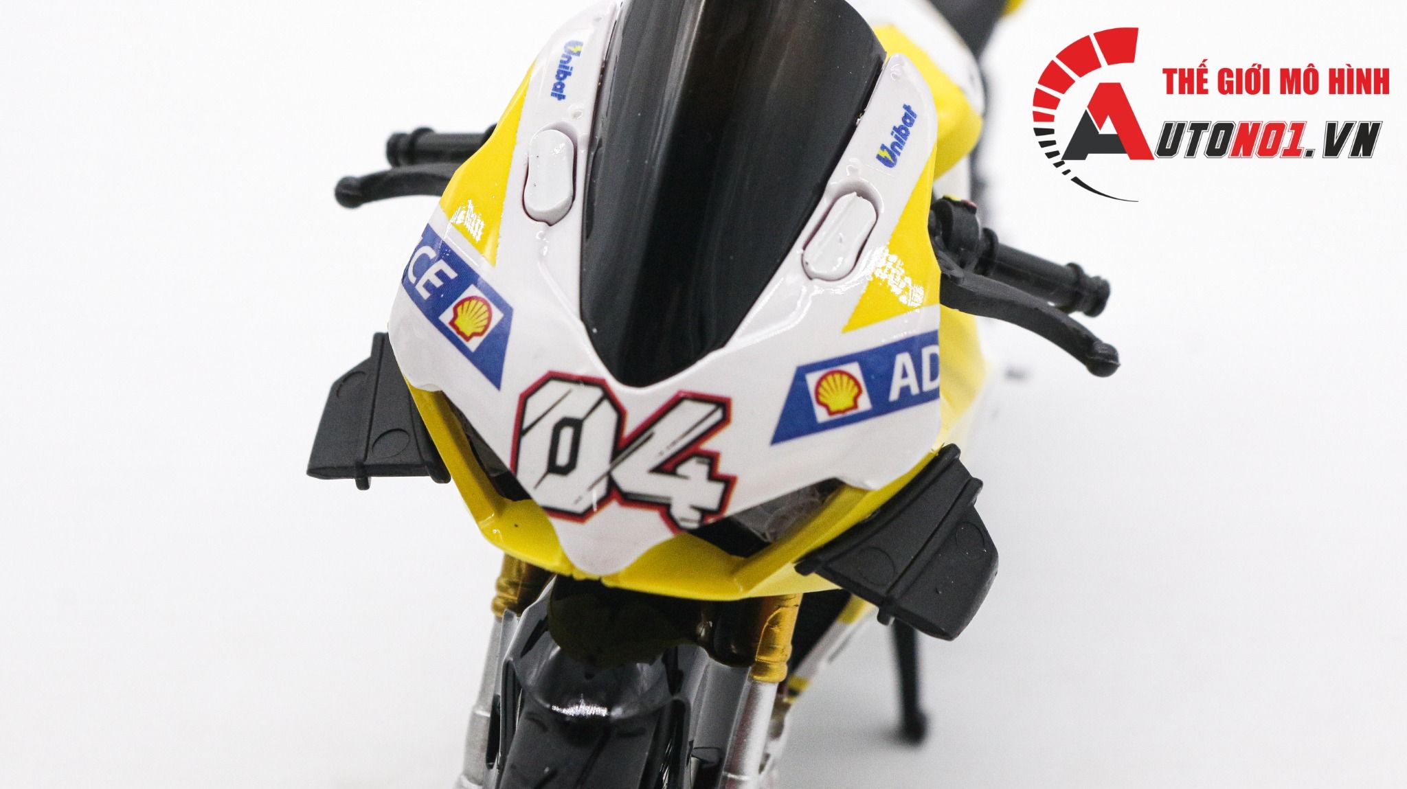  Mô hình xe độ Ducati V4s Advance Yellow Tỉ Lệ 1:12 Autono1 D222a 