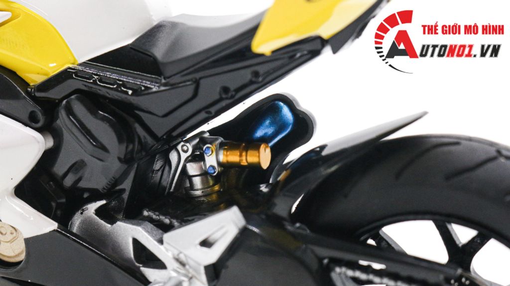 MÔ HÌNH XE ĐỘ DUCATI V4S ADVANCE YELLOW TỈ LỆ 1:12 AUTONO1 D222