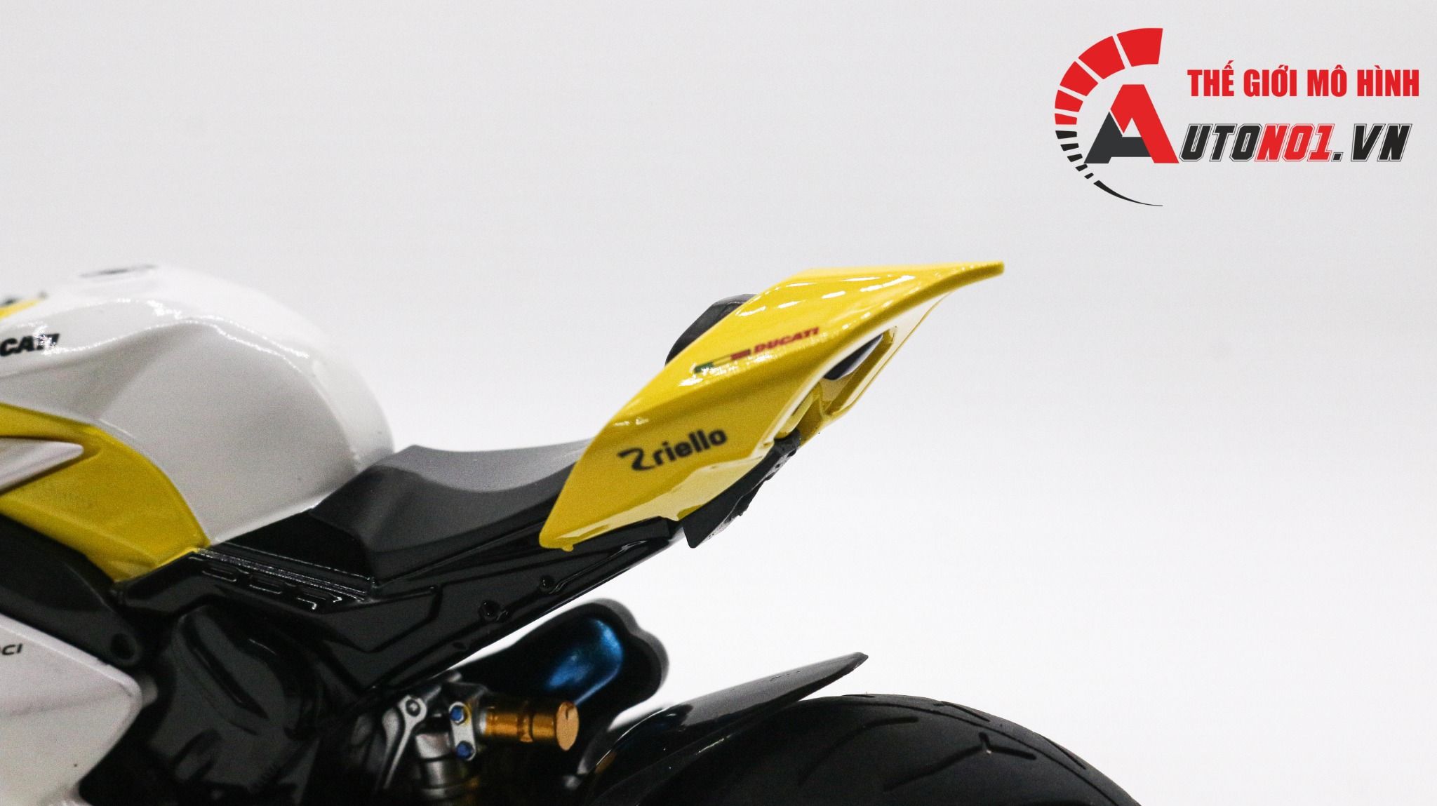 Mô hình xe độ Ducati V4s Advance Yellow Tỉ Lệ 1:12 Autono1 D222a 