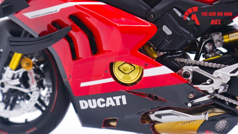  Mô hình xe cao cấp Ducati Superleggera V4 độ nồi khô tỉ lệ 1:12 Tamiya D234B 