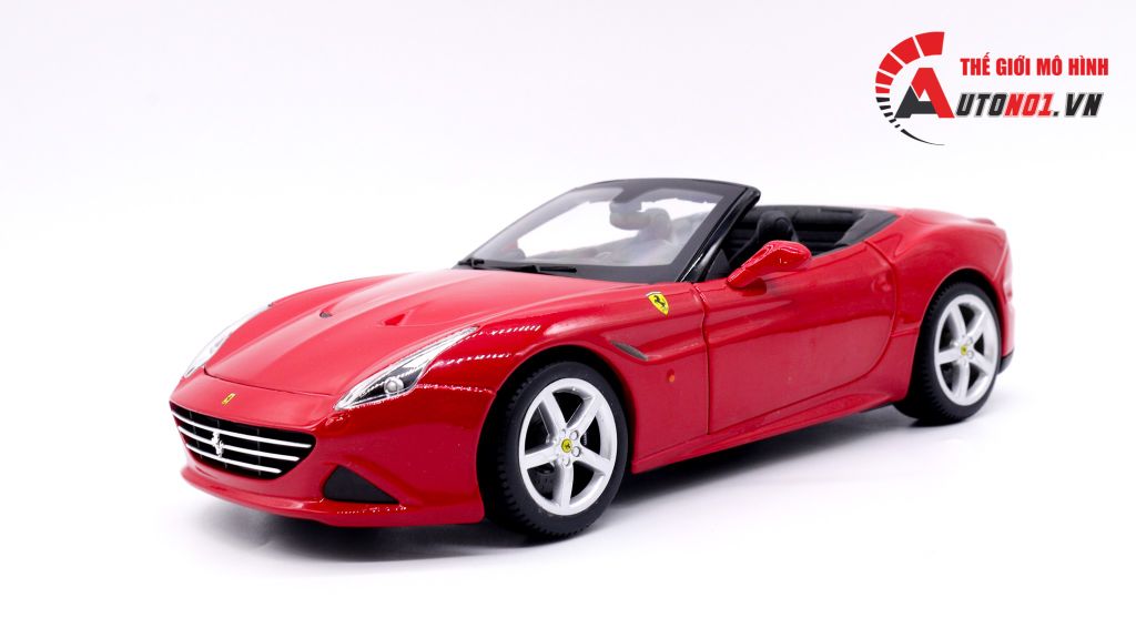 XE MÔ HÌNH FERRARI CALIFORNIA T OPEN TOP RED 1:18 BBURAGO 1677