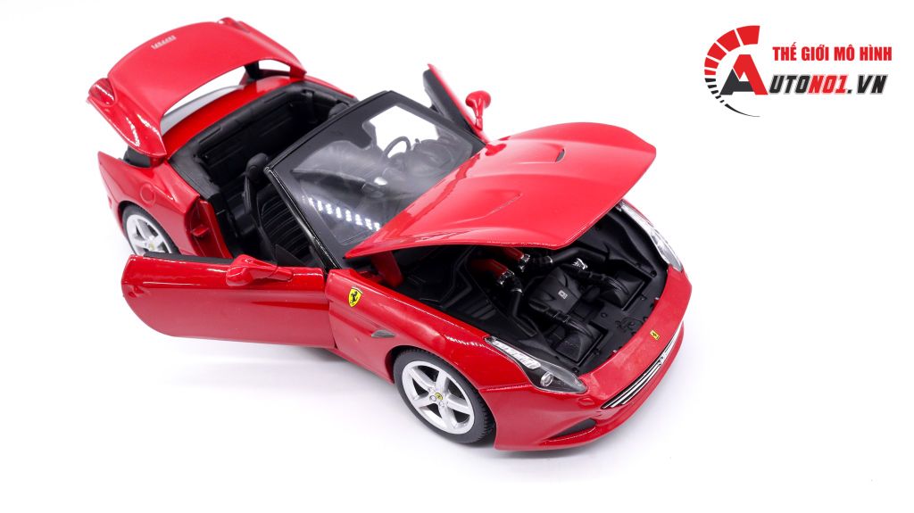 XE MÔ HÌNH FERRARI CALIFORNIA T OPEN TOP RED 1:18 BBURAGO 1677