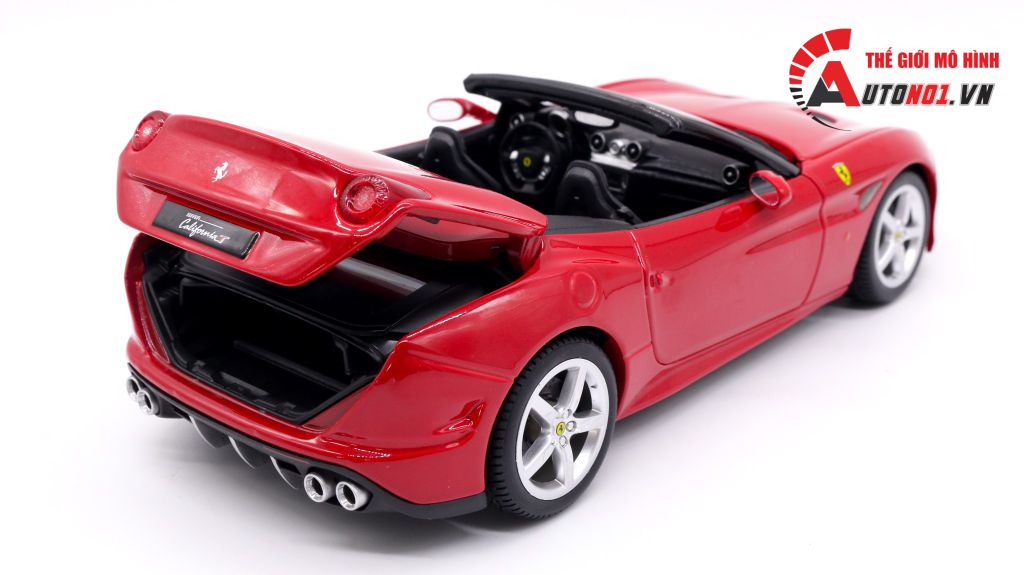 XE MÔ HÌNH FERRARI CALIFORNIA T OPEN TOP RED 1:18 BBURAGO 1677