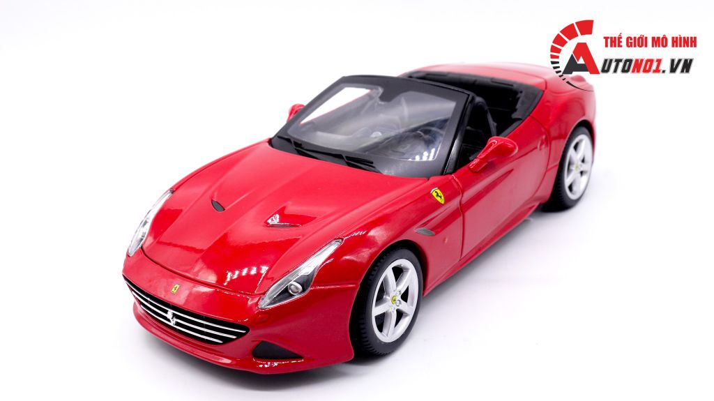 XE MÔ HÌNH FERRARI CALIFORNIA T OPEN TOP RED 1:18 BBURAGO 1677