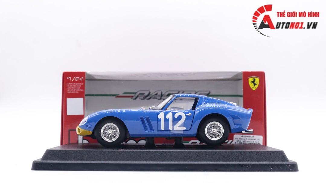  Mô hình xe ô tô Ferrari 250 GTO 1962 race tỉ lệ 1:24 BBugaro OT117 