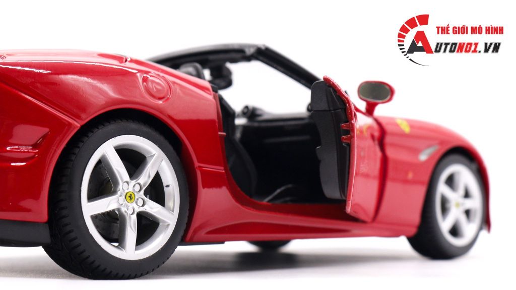 XE MÔ HÌNH FERRARI CALIFORNIA T OPEN TOP RED 1:18 BBURAGO 1677