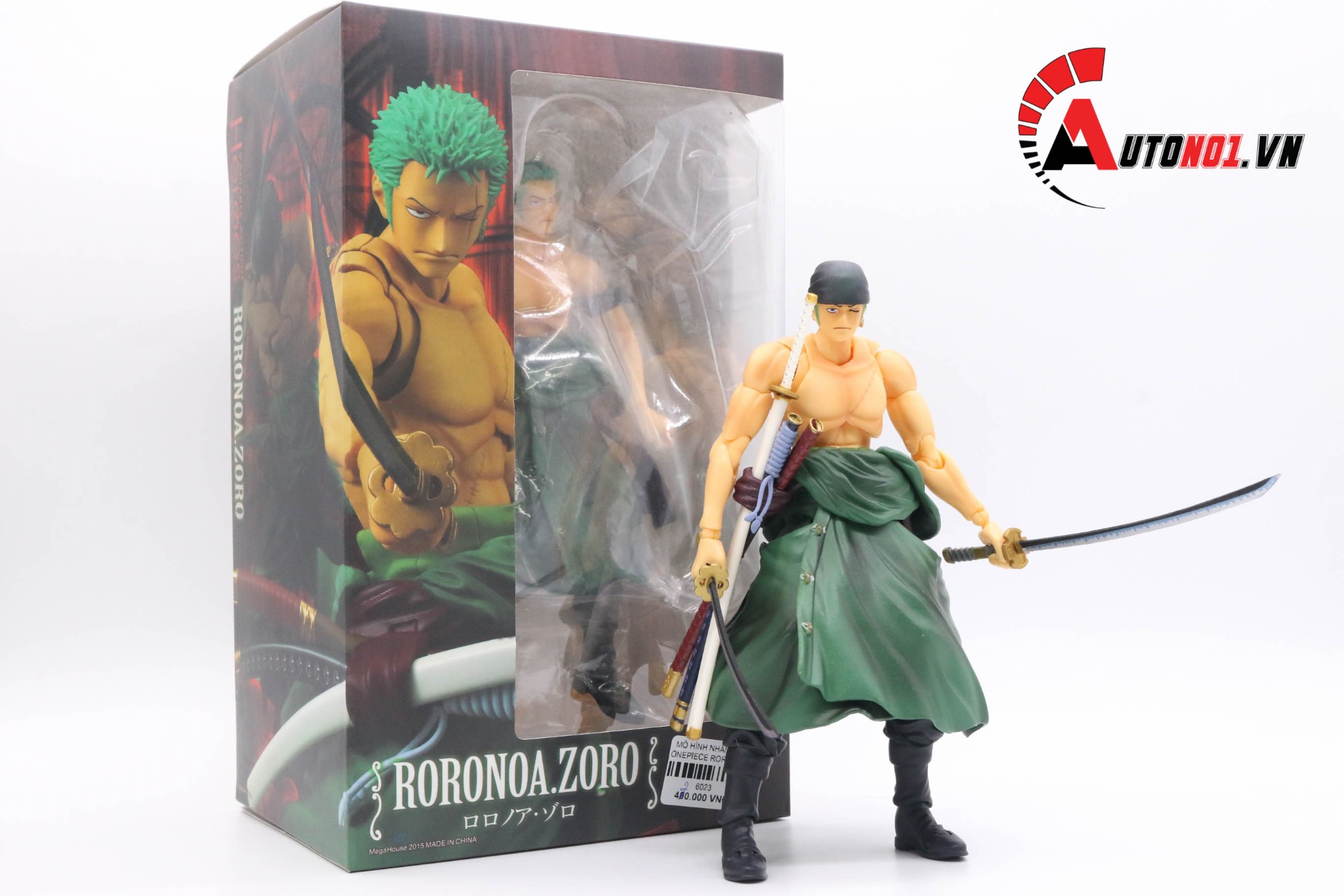  MÔ HÌNH NHÂN VẬT ONEPIECE RORONOA ZORO ACTION 18CM 6023 