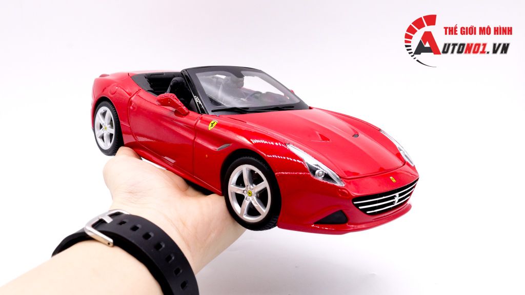 XE MÔ HÌNH FERRARI CALIFORNIA T OPEN TOP RED 1:18 BBURAGO 1677