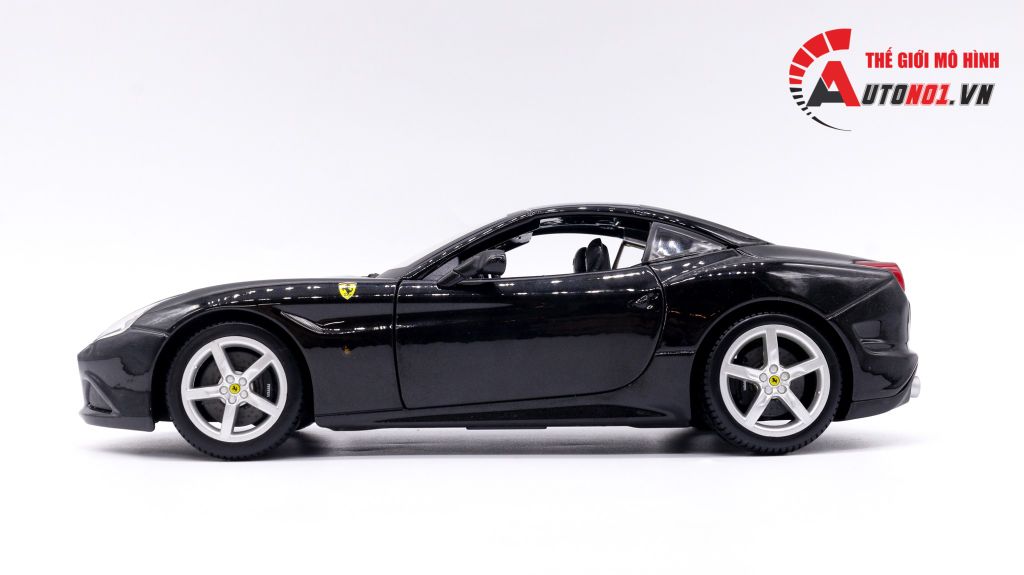 XE MÔ HÌNH FERRARI CALIFORNIA T CLOSED TOP BLACK 1:24 BBURAGO 3070